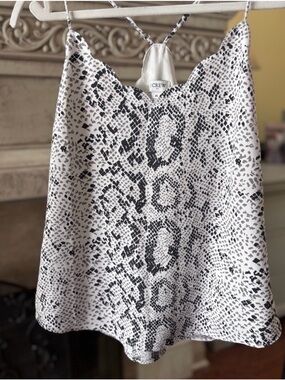 J.Crew B&W Snake Print Slip Halter Sz 6